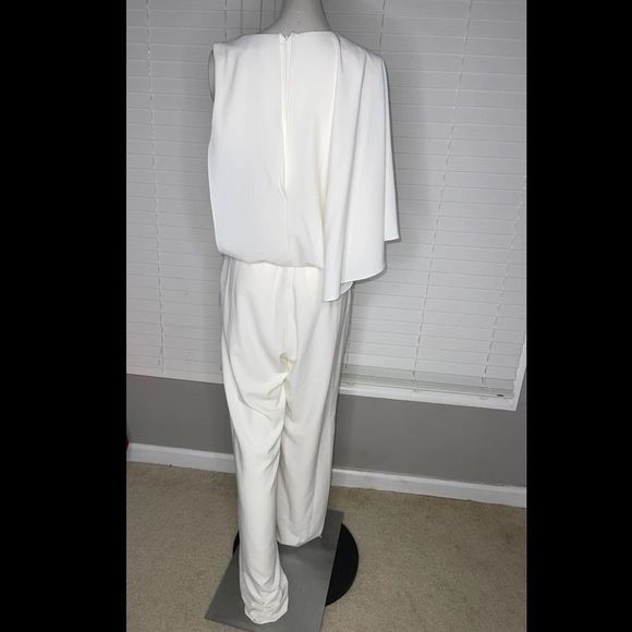 Halston Asymmetrical Cape Jumpsuit - Picture 9 of 10
